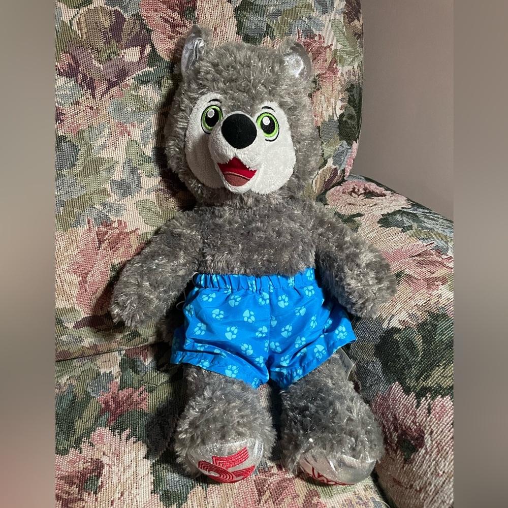 BABW / Build a Bear Workshop WILEY the Wolf 16" Plush Stuffed Animal Toy 25th